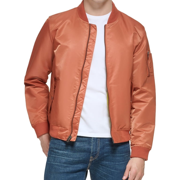 Men's Levi's® Flight Bomber Jacket Color: Red Berry Size: S
