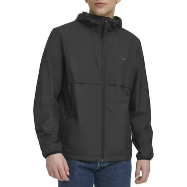 Men's Levi's® Hooded Rain Slicker Jacket Color: Black Size: M