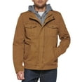 thumbnail image 1 of Men's Levi's® Hooded Sherpa Lined Trucker Jacket Color: Workwear Brown Size: S, 1 of 4