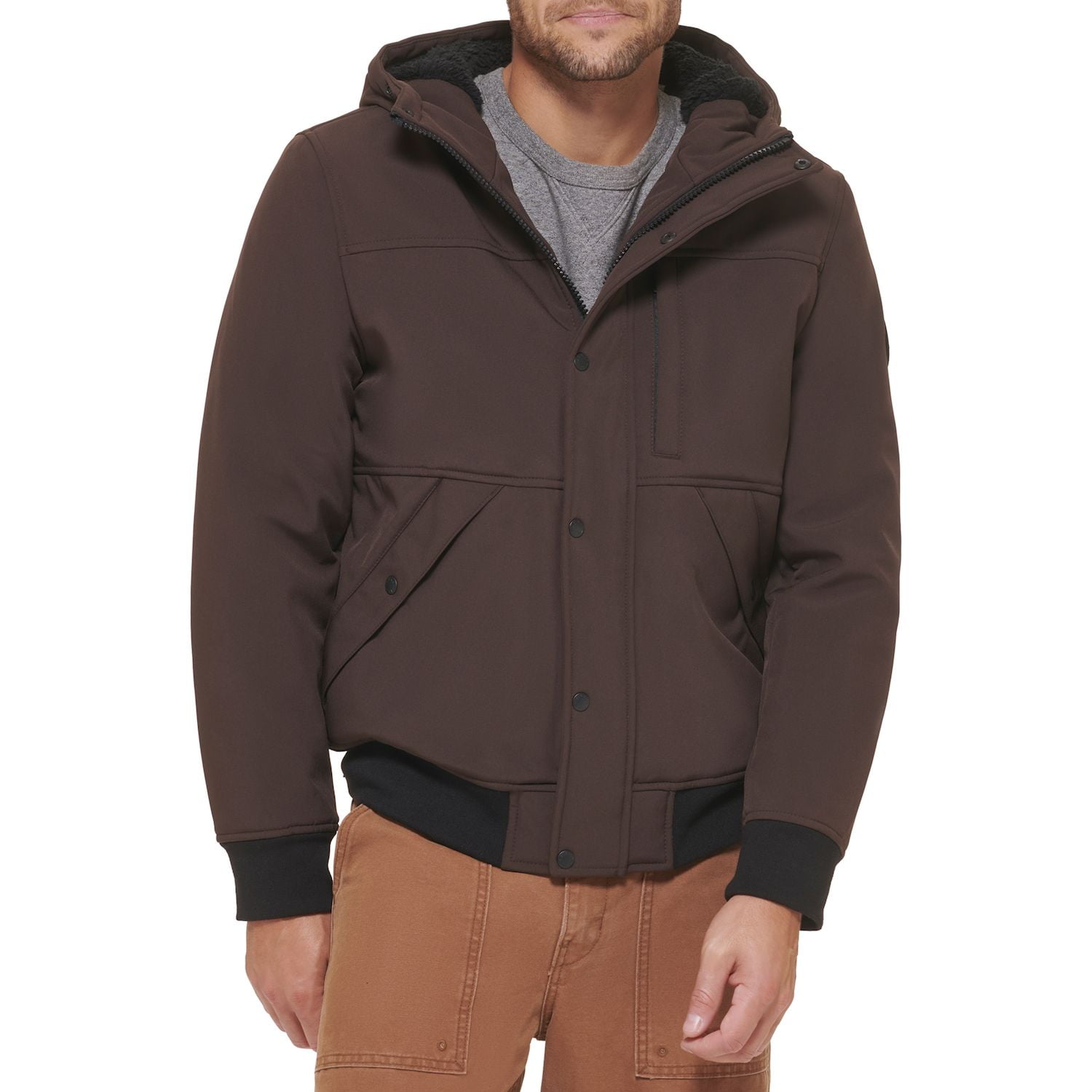 Bomber Jacket Men Workwear Jacket Levi's Men's Mixed Media Hoodie