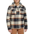 thumbnail image 1 of Men's Levi's® Plaid Fleece Hooded Shirt Jacket Color: Skater Plaid Size: S, 1 of 4