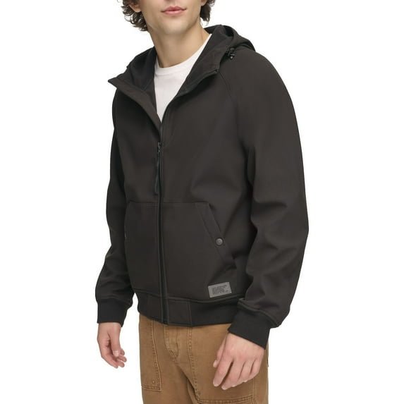 Men's Levi's® Softshell Hoody Bomber Jacket Color: Black Size: XL