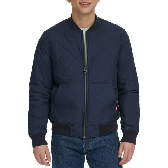 Men's Levi's® Stretch Quilted Bomber Jacket Color: Navy Size: S