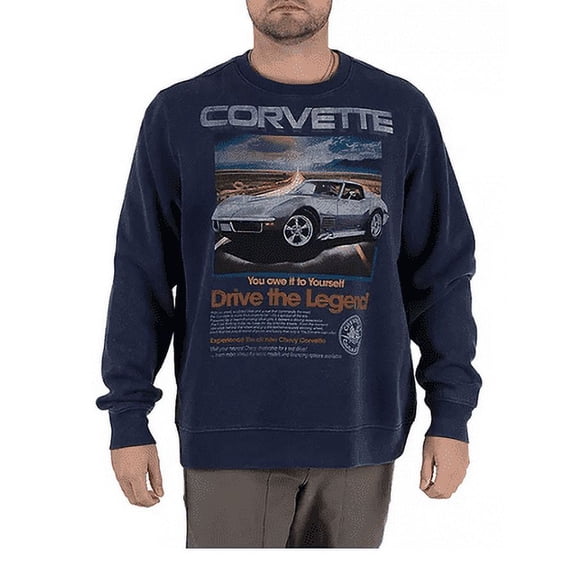 Men's Licensed Chevrolet Men's X-Large Moto Graphic Fleece Crew
