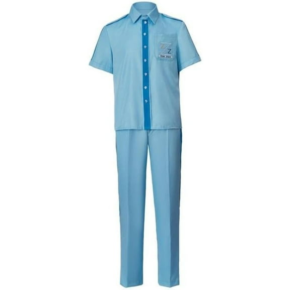 Men's Life Aquatic with Steve Zissou Classic Blue Uniform Set - Short Sleeve Shirt & Pants Outfit