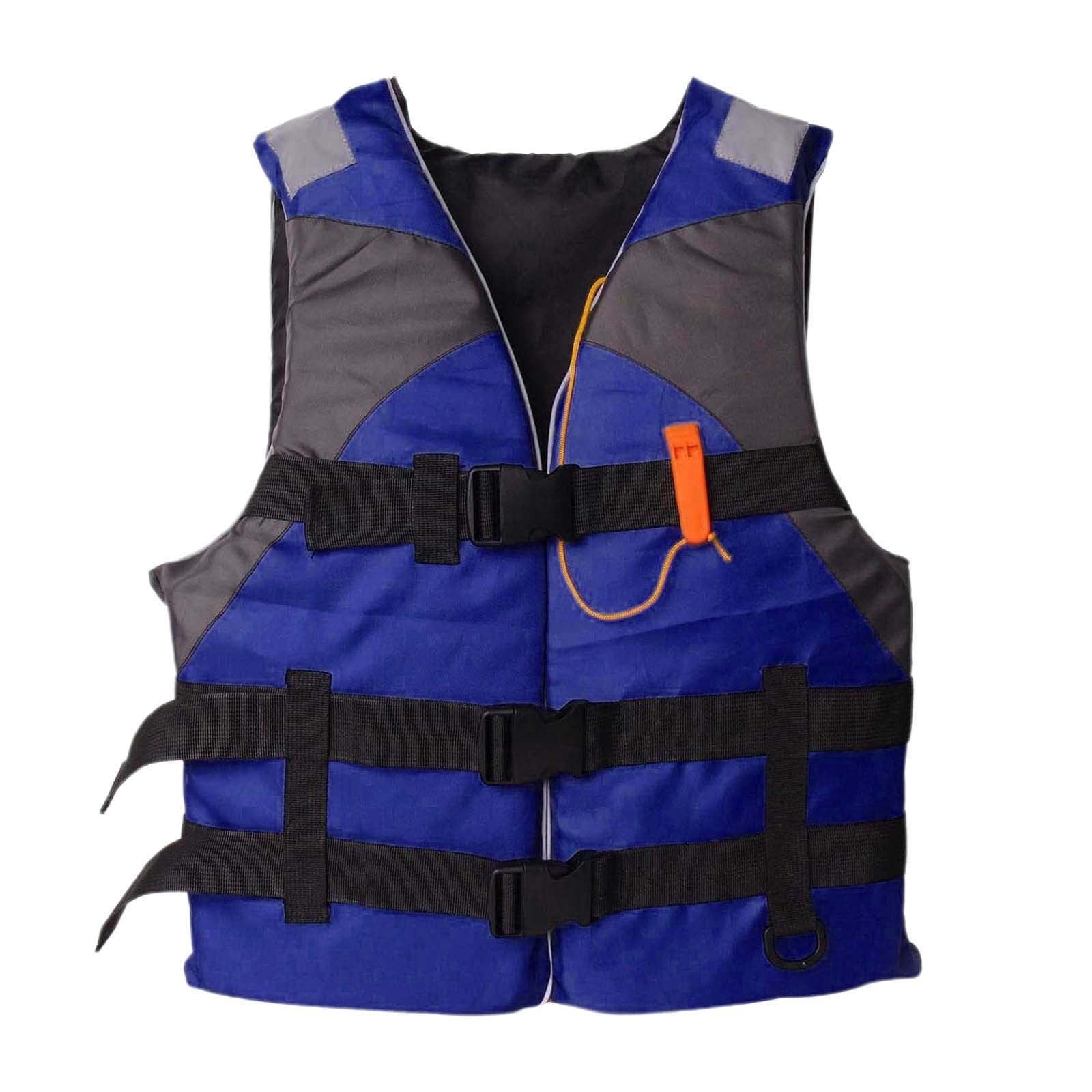 Men's Life Jacket, USCG Approved Type III PFD, Lightweight EPE Foam Life Vest, with Quick-Release Buckles and Drain Holes, for Fishing, Boating & Kayaking Watersports