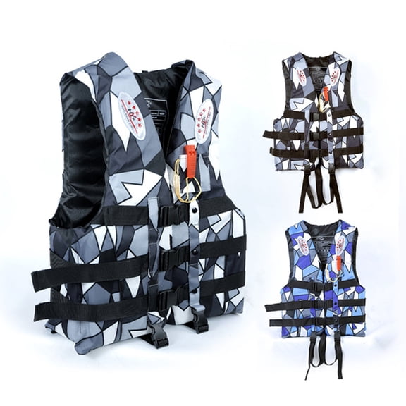 Men's Life Vest Type III PFD, Lightweight EPE Foam Life Jackets with Quick-Release Buckles and Drain Holes, for Fishing, Boating