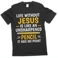 thumbnail image 1 of Men's Life Without Jesus T-shirt Christian Gifts Religious Tee Faith Jesus Christ Shirt, 1 of 6