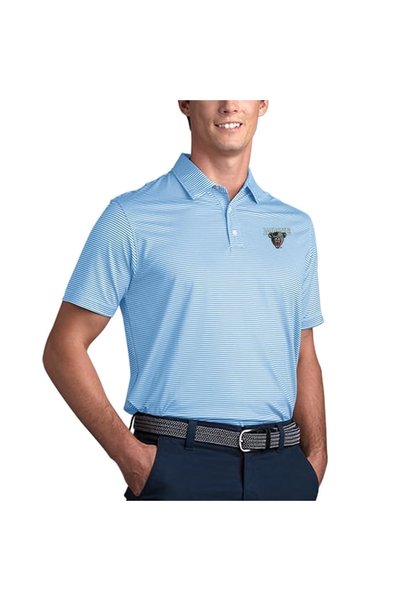 Men's Light Blue Maine Black Bears Vansport Pro Tonal Micro-Stripe Polo