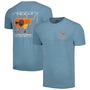 قميص رجالي فاتح أزرق تكساس Longhorns State Scenery Comfort Colors T-Shirt
