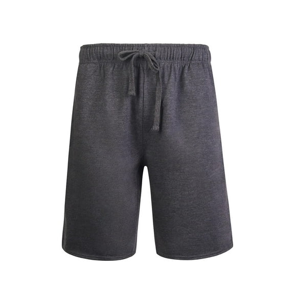Couver Men's Light Weight Casual Classic Fleece Shorts, Charcoal Grey 3XL, 1 Count, 1 Pack