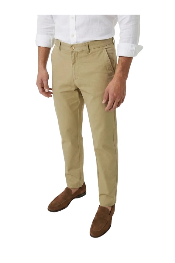 Men's Light-Weight Cotton Blend Dress Pants - Breathable Straight Fit for Office & Travel