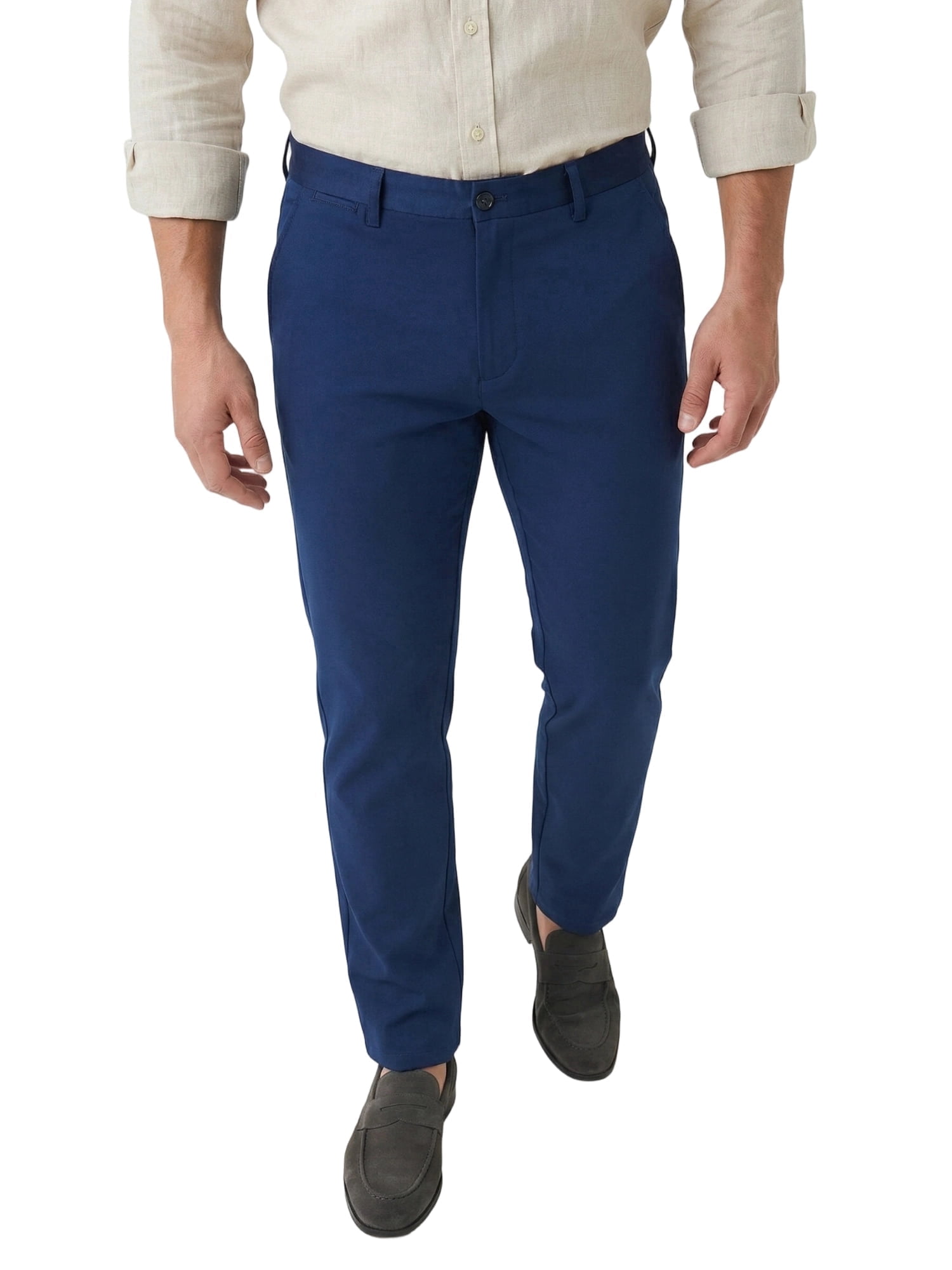walmart navy blue dress pants Men's 3-Pack of Navy Dress Pants by Azzuro