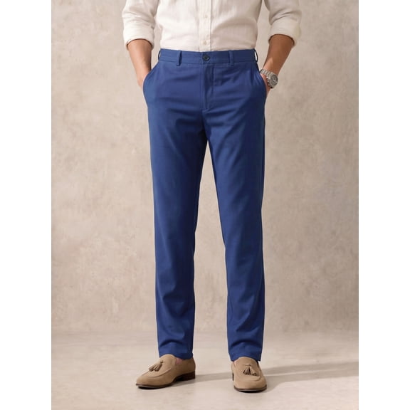 MEILIHUA Men's Lightweight Cotton Blend Chino Pants, Breathable Straight Tapered Fit, 30" Inseam Casual Dress Pants