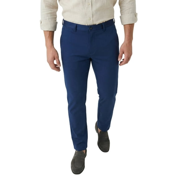 Men's Light-Weight Cotton Blend Dress Pants - Breathable Straight Fit for Office & Travel