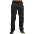 thumbnail image 1 of Men's Light Weight Fleece Open Bottom Sweatpants with Pockets, Black 2XL, 1 Pack, 1 of 4