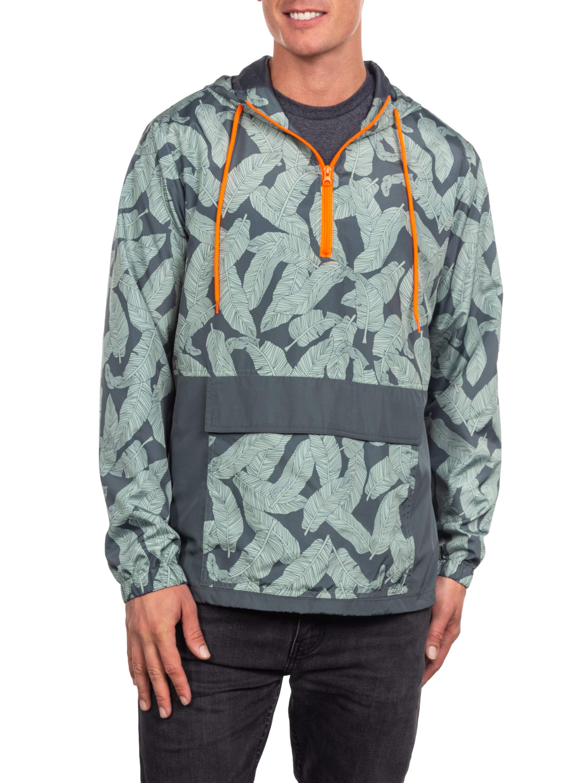 Men's Light Weight Hooded Anorak, up to Size 3XL - image 1 of 2
