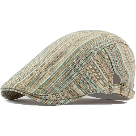 Men's Lightweight Adjustable Newsboy Flat Cap Hat Ivy Gatsby Cabbie Hat Beret