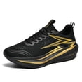 thumbnail image 1 of Men's Lightweight Arch Support Fashion Sneakers Breathable Shock-Absorbing Running Shoes Rebound Casual Walking Shoes Black 7.5 US, 1 of 7