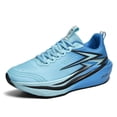 thumbnail image 1 of Men's Lightweight Arch Support Fashion Sneakers Breathable Shock-Absorbing Running Shoes Rebound Casual Walking Shoes Blue 7.5 US, 1 of 7