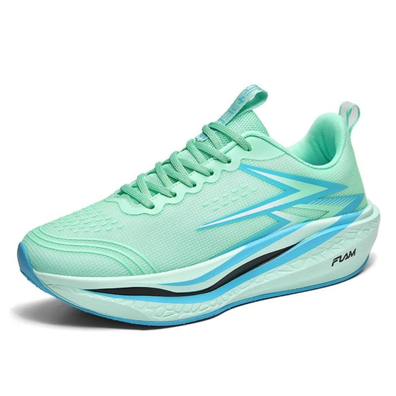 Men's Lightweight Arch Support Fashion Sneakers Breathable Shock-Absorbing Running Shoes Rebound Casual Walking Shoes Green 10 US