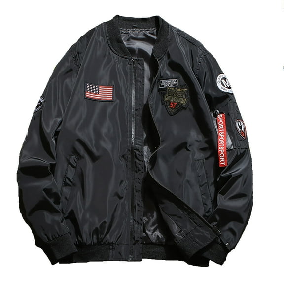 Men's Lightweight Baseball Jacket Stylish Casual Outerwear Comfortable Sporty Coat Windbreaker