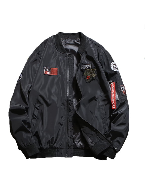 Men's Lightweight Baseball Jacket Stylish Casual Outerwear Comfortable Sporty Coat Windbreaker