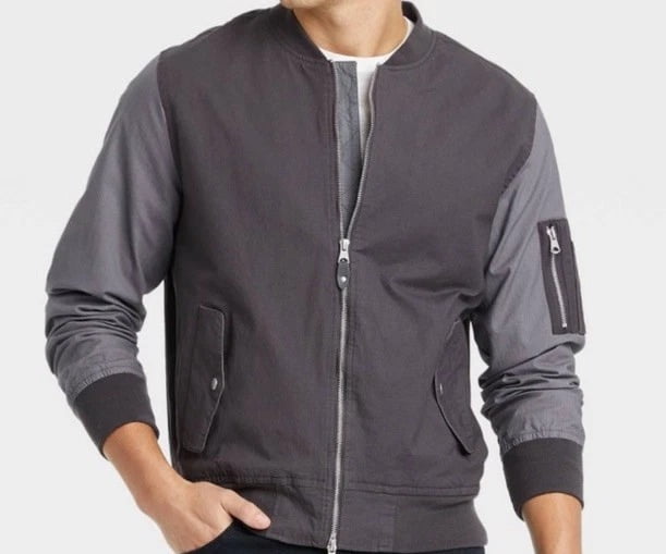 E437 00s goodfellow & co ボンバージャケット MA-1 Men's Lightweight Bomber Jacket - Goodfellow & Co Gray XXL