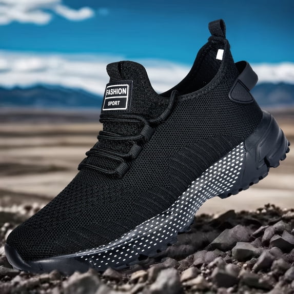 Men's Lightweight Breathable High-Top Sneakers Suitable for Running, Basketball, Tennis - Outdoor Non-Slip Athletic Neutral Traction for Training, Gym, Casual & with Lace-Up Closure, Cushioned Sole