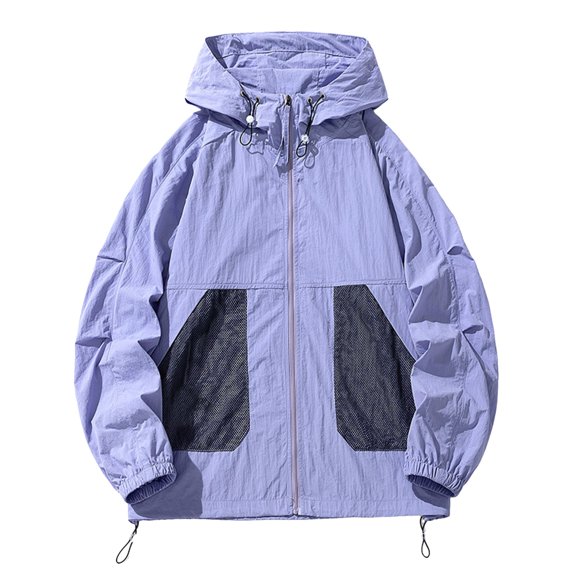 Men's Lightweight Breathable Jacket Ice Silk Sun Fishing Skin Coat Outdoor Casual Windbreaker