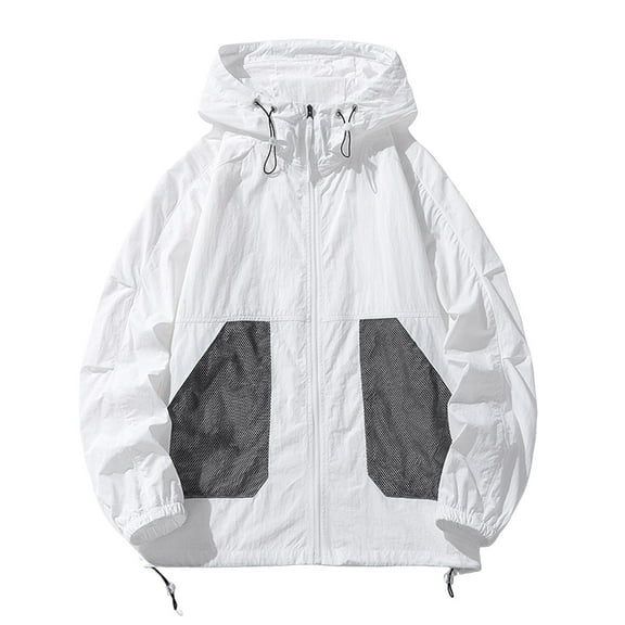 Men's Lightweight Breathable Jacket Ice Silk Sun Fishing Skin Coat Outdoor Casual Windbreaker