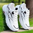 thumbnail image 1 of Men's Lightweight Breathable Mesh Sneakers - Summer Casual Running Shoes with Striped Design, EVA Cushioned Comfort, Low-Top Lace-Up Dad Shoes for All-Season Wear, Sleek Sporty Design, Comfortable, 1 of 9