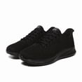 thumbnail image 1 of Men's Lightweight Breathable Running Shoes - Minimalist Black Sneakers with Cushioned EVA Sole, Lace-Up Training Shoes for Gym, Jogging, Everyday - All-Season Athletic Footwear, Foam Runner Shoes,, 1 of 7