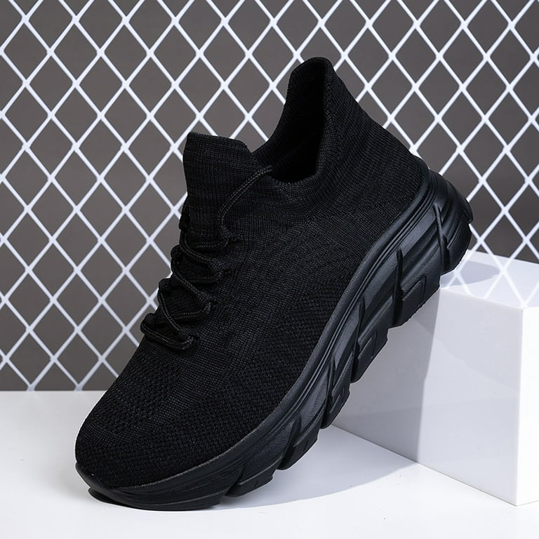 Men's Lightweight Breathable Running Shoes Neon Yellow Low-Top