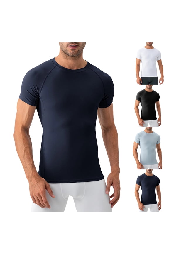 Men's Lightweight Breathable Running T-Shirt Fitted Short Sleeve Dry Fit Training Top for Yoga Gym Workout Fitness Casual Daily Streetwear Essential | AESTIVO,Black L