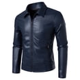 thumbnail image 1 of Men's Lightweight Business Jacket, PU Leather Coat Outerwear, Stylish Casual Wear for Daily Use, Perfect for Office and Formal Occasions, 1 of 9