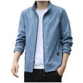 thumbnail image 1 of Men's Lightweight Casual Jacket Autumn Fashion Baseball Coat Stylish Comfortable Outerwear for Daily Wear, 1 of 2