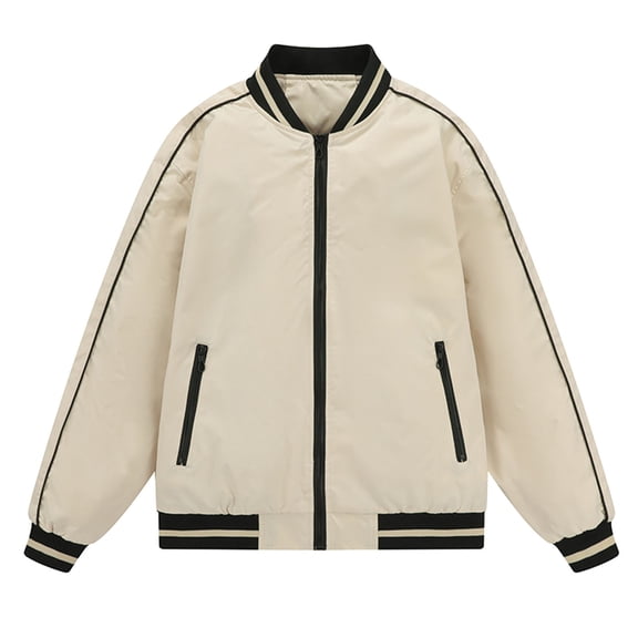 Men's Lightweight Casual Jacket for Spring Autumn with Loose Fit and Webbing Sleeves Stylish Outdoor Coat