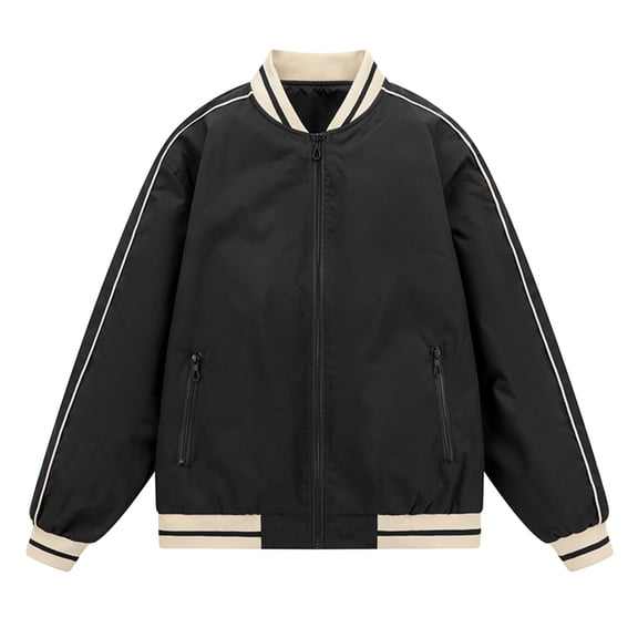 Men's Lightweight Casual Jacket for Spring Autumn with Loose Fit and Webbing Sleeves Stylish Outdoor Coat