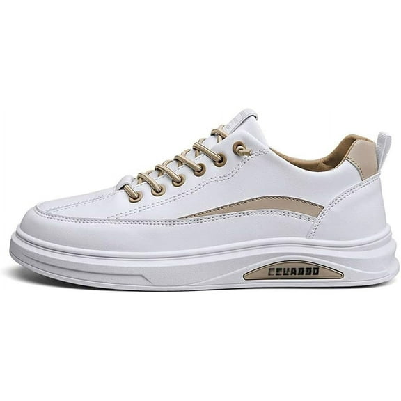 Men's Lightweight Casual Sneakers PU Running Flat Skateboard Driving Shoes