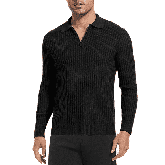 Men's Lightweight Cotton Sweater - Stretch, Modern Fit for Casual & Active Wear