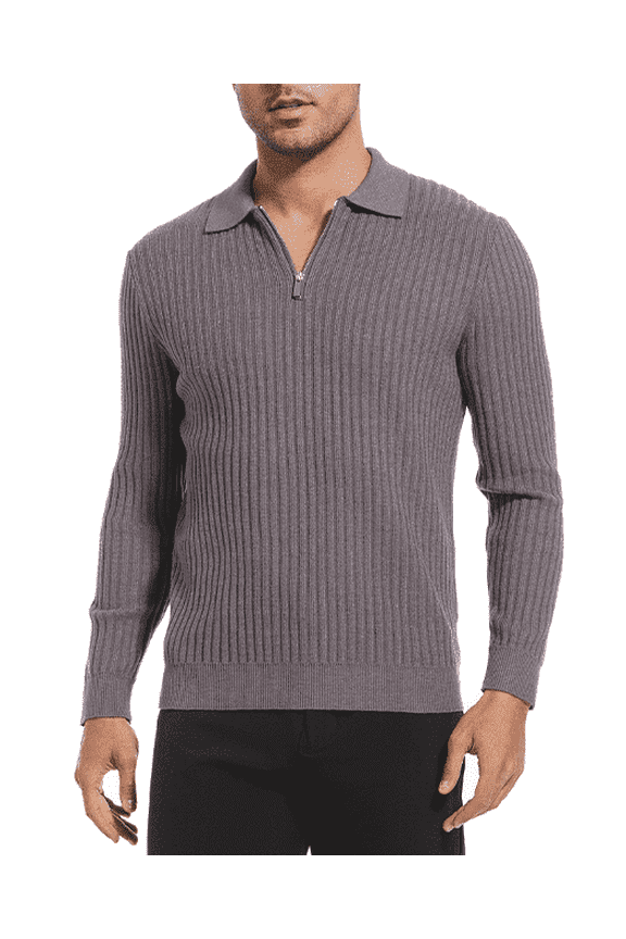 Men's Lightweight Cotton Sweater - Stretch, Modern Fit for Casual & Active Wear