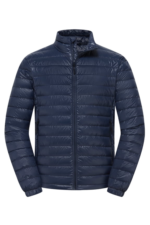 Men’s Lightweight Down Jacket Water Resistant Puffer Insulated Warm Winter Coat with Pockets