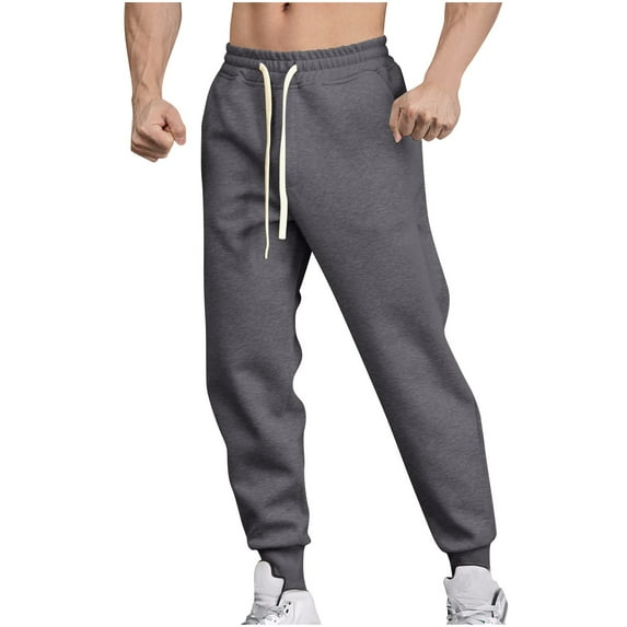 Men's Lightweight Drawstring Sweatpants Elastic Waist Casual Joggers Athletic Training Pants with Pockets