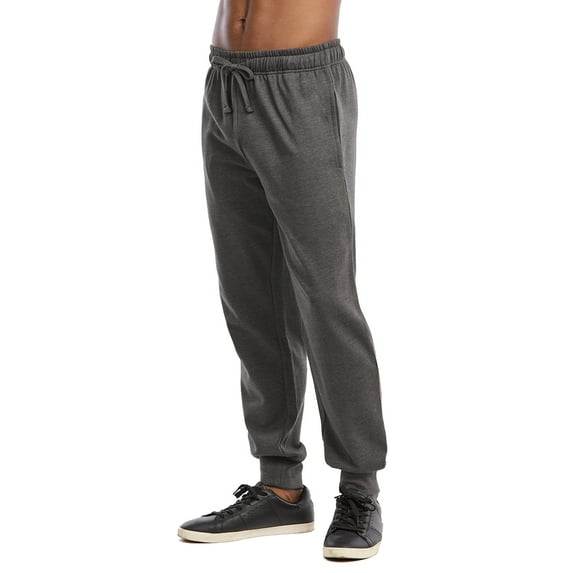 Men's Lightweight Fleece Joggers (M, Charcoal Grey)