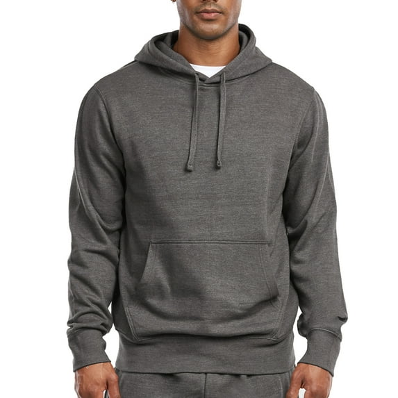 Men's Lightweight Fleece Pullover Hoodie (3XL, Charcoal Grey)