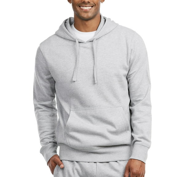 Men's Lightweight Fleece Pullover Hoodie (3XL, Heather Grey)