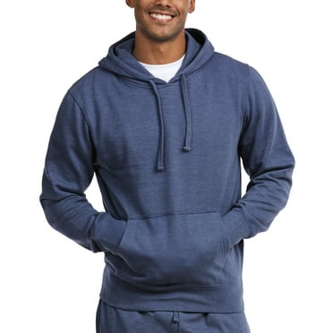 Men's Lightweight Fleece Pullover Hoodie (XL, Navy Marl)