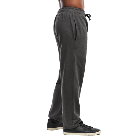 Men's Lightweight Fleece Sweatpants (L, Charcoal Grey)