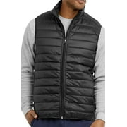 COUVER Men's Diamond Quilted Full Zip Puffer Vest, Dark Grey XL, 1 Count, 1 Pack